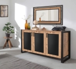 Dressoir Arcas Freda Melamine Atlantic Pine Zwart