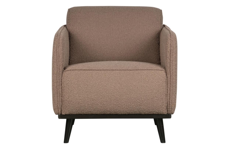 Woood Statement Fauteuil Met Arm Bouclé Nougat