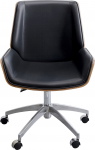 Kare Design Bureaustoel Rouven Zwart/Bruin Laag