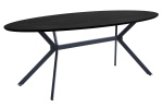 Woood Eettafel Bruno Ovaal Zwart 220cm