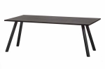 Woood Eettafel Combi-Tablo Eikenhout Zwart 200x90cm met 2-Stand Poot
