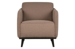 Woood Statement Fauteuil Met Arm Bouclé Nougat