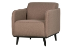 Woood Statement Fauteuil Met Arm Bouclé Nougat