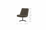 Woood Draaifauteuil Job Teddy Groen