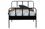 Woood Bed Mees Metaal Zwart 90x200cm