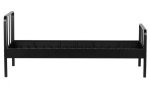 Woood Bed Mees Metaal Zwart 90x200cm