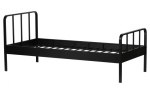 Woood Bed Mees Metaal Zwart 90x200cm
