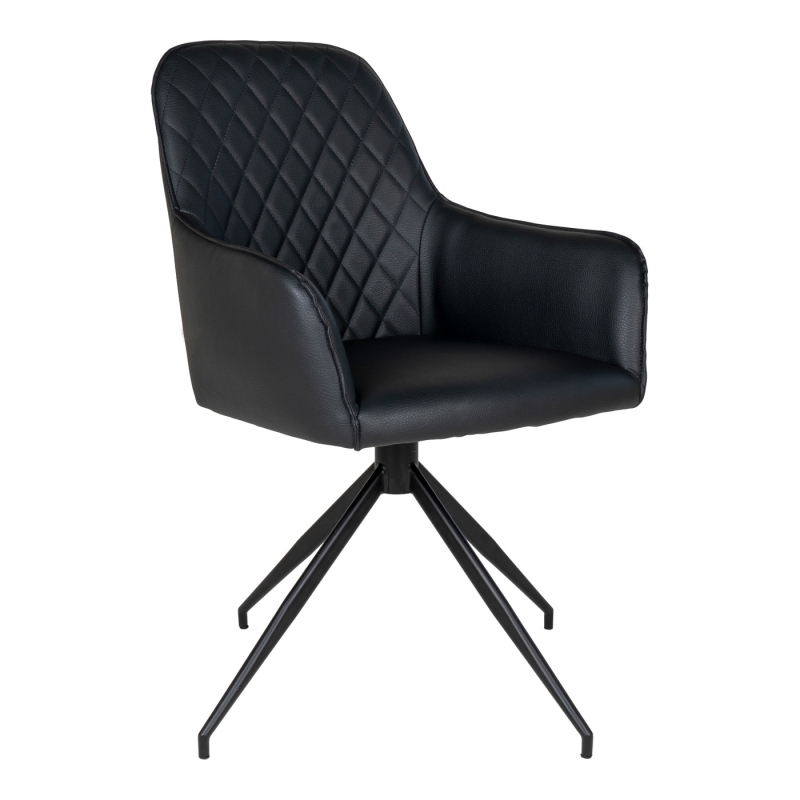 House Nordic Eetkamerstoel Harbo Met Swivel Zwart