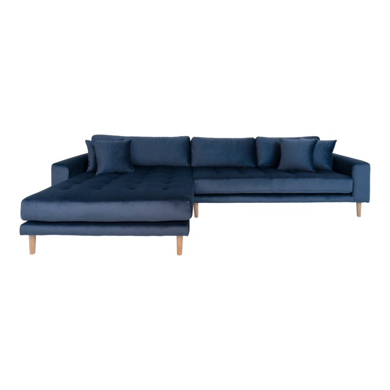 House Nordic Lounge Bank Lido Links Donkerblauw Velvet