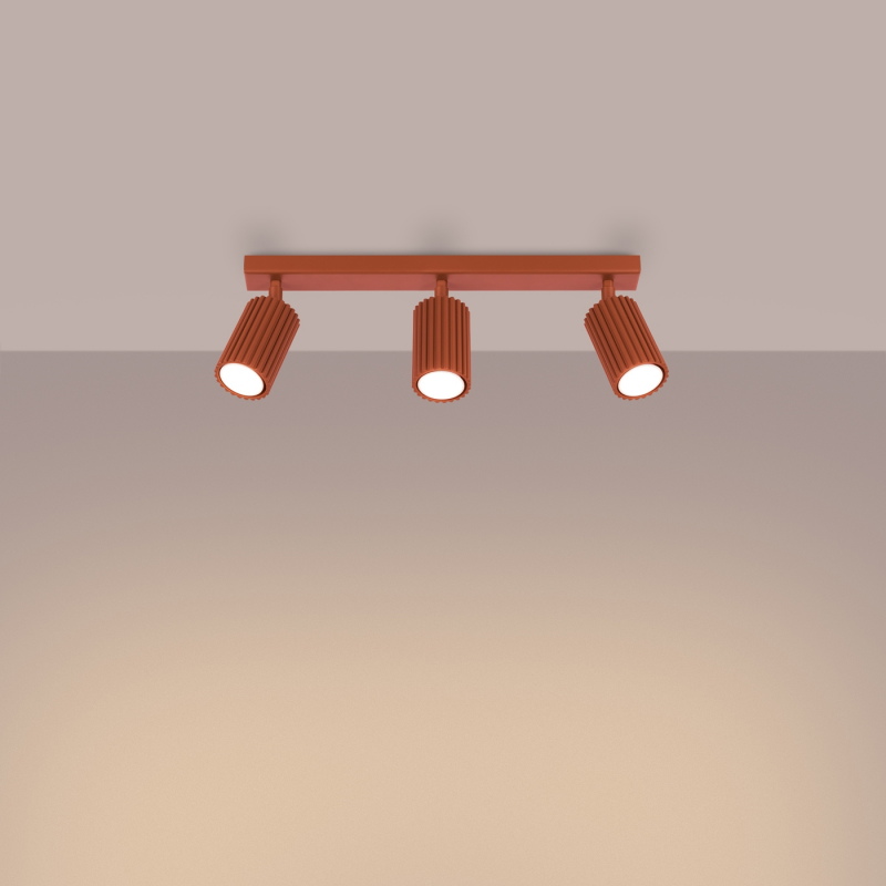 Plafondlamp Karbon Line 3-Lichts Oker - Giga Meubel