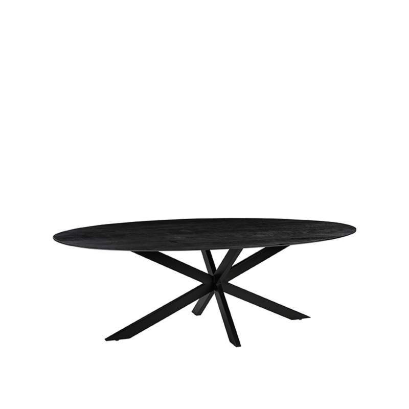 LABEL51 Eettafel James Ovaal Zwart 210cm
