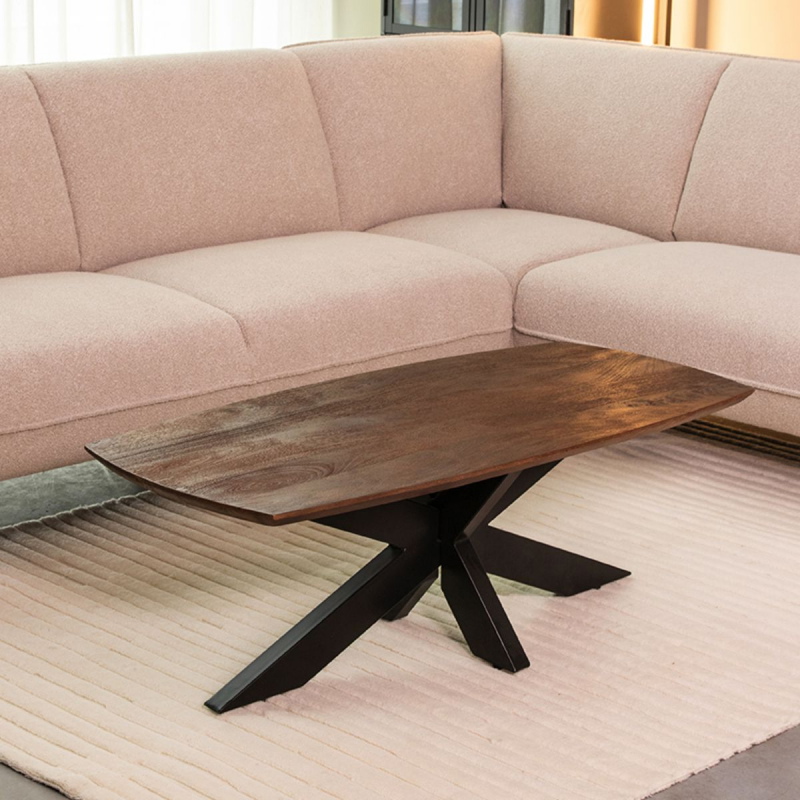 LABEL51 Salontafel Zane Espresso Mangohout 120cm