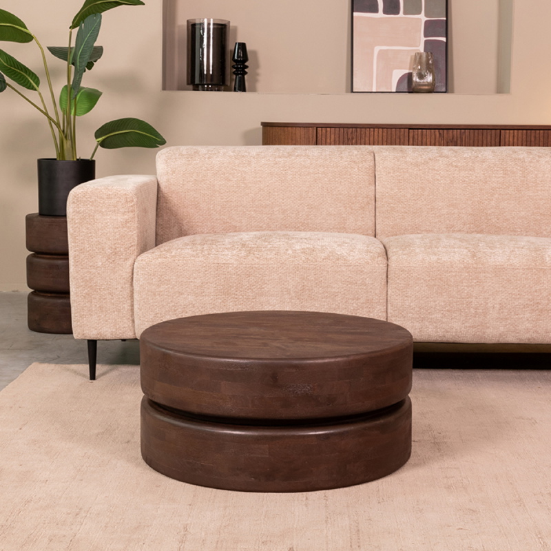 LABEL51 Salontafel Milly Espresso Ø70cm