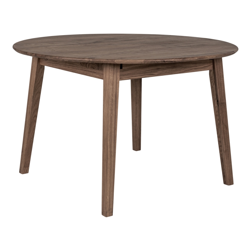 House Nordic Eettafel Metz Eikenhout Donkerbruin Uitschuifbaar 118-158cm