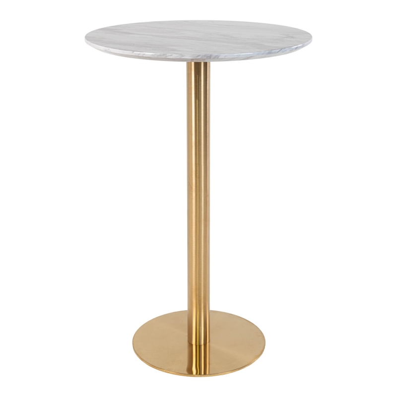 House Nordic Bartafel Bolzano Marmerlook Wit/Goud Ø70cm