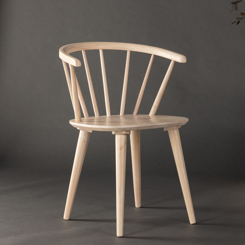 Fjôrd Eetkamerstoel Bobby Rubberhout Beige