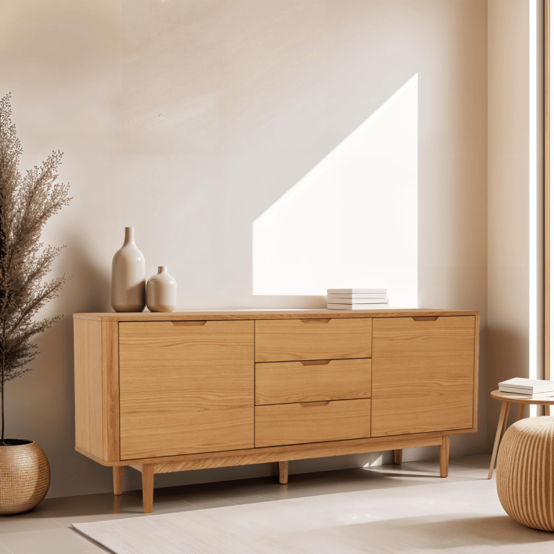 Dressoir Nyborg Naturel Oil 180cm - Giga Meubel