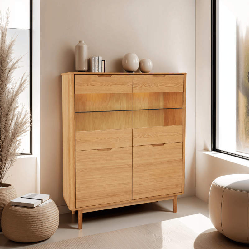 Wandkast Nyborg Naturel Oil - Giga Meubel