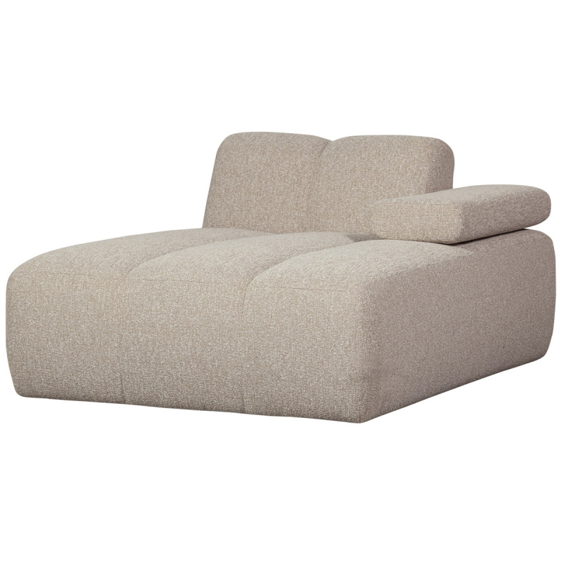 Woood Bank Mojo Element Chaise Longue Rechts Bouclé Beige