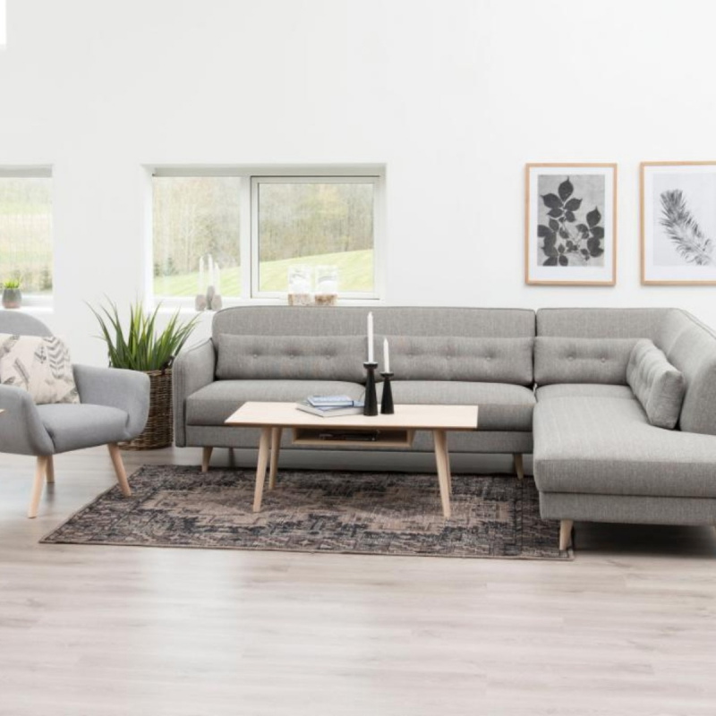 Salontafel Dysta Eikenfineer Wit 115cm - Giga Living