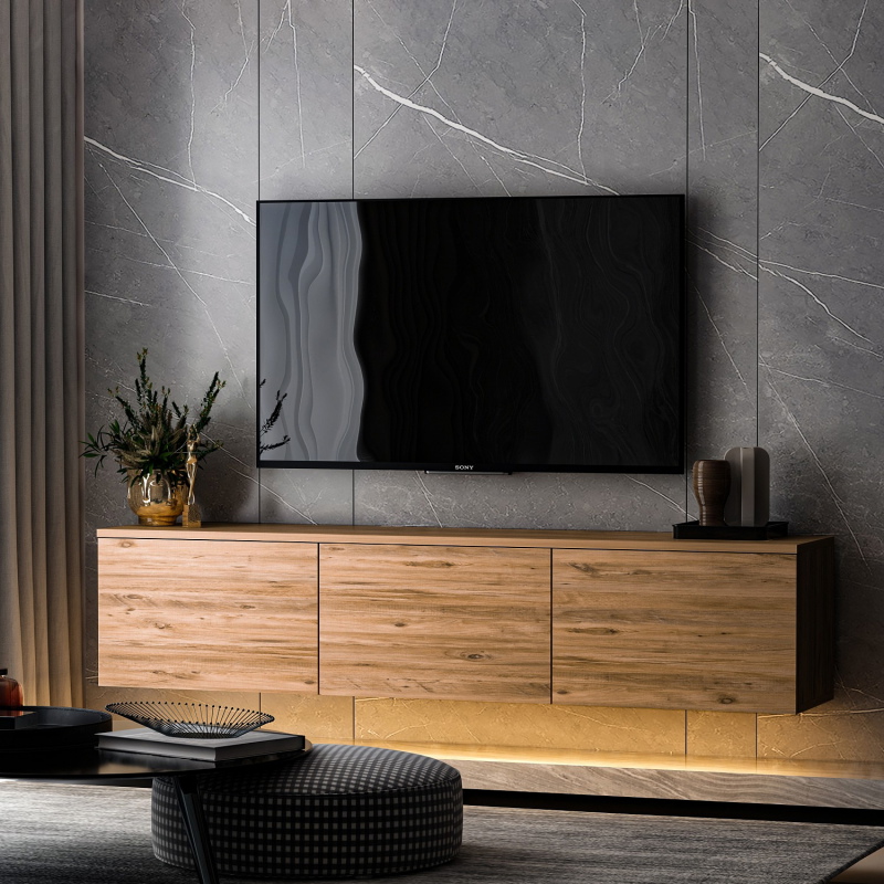 Tv-meubel Neon Illuminated Naturel 160cm