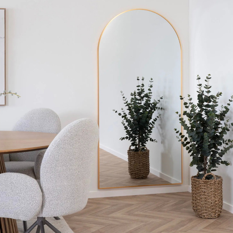 House Nordic Spiegel Madrid Aluminium Brass 90x180cm