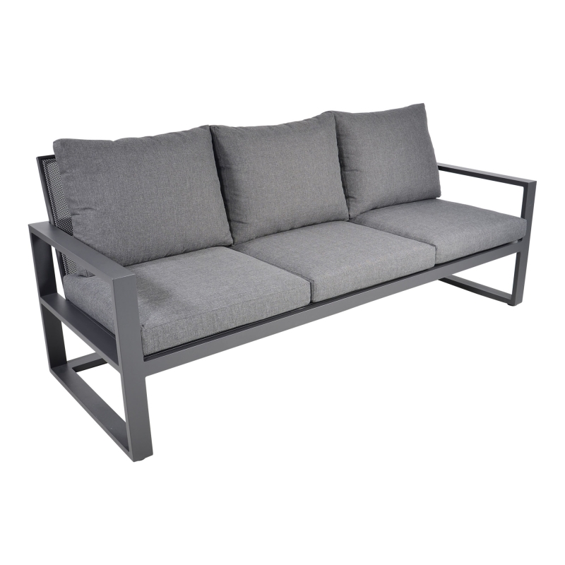 Lesli Living Loungebank Pina Colada Negro 209x80cm