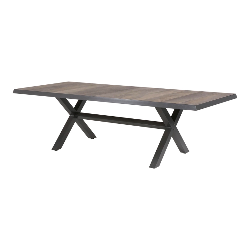 Lesli Living Tafel Castilla Negro Met Kruispoot  243x103cm