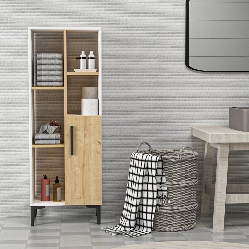 Wandkast Ephesus Melamine Wit Saffier Eiken