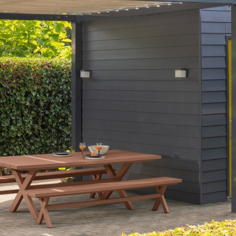 Woood Picknicktafel Delta Aluminium Terra 220cm