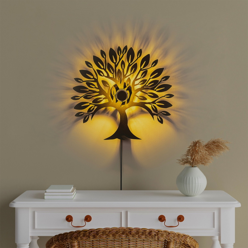 Wandlamp Tree Zwart