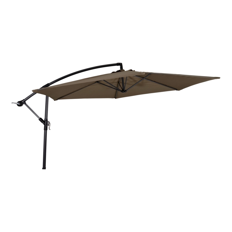 Lesli Living Zweefparasol Gemini Taupe Ø3Mtr