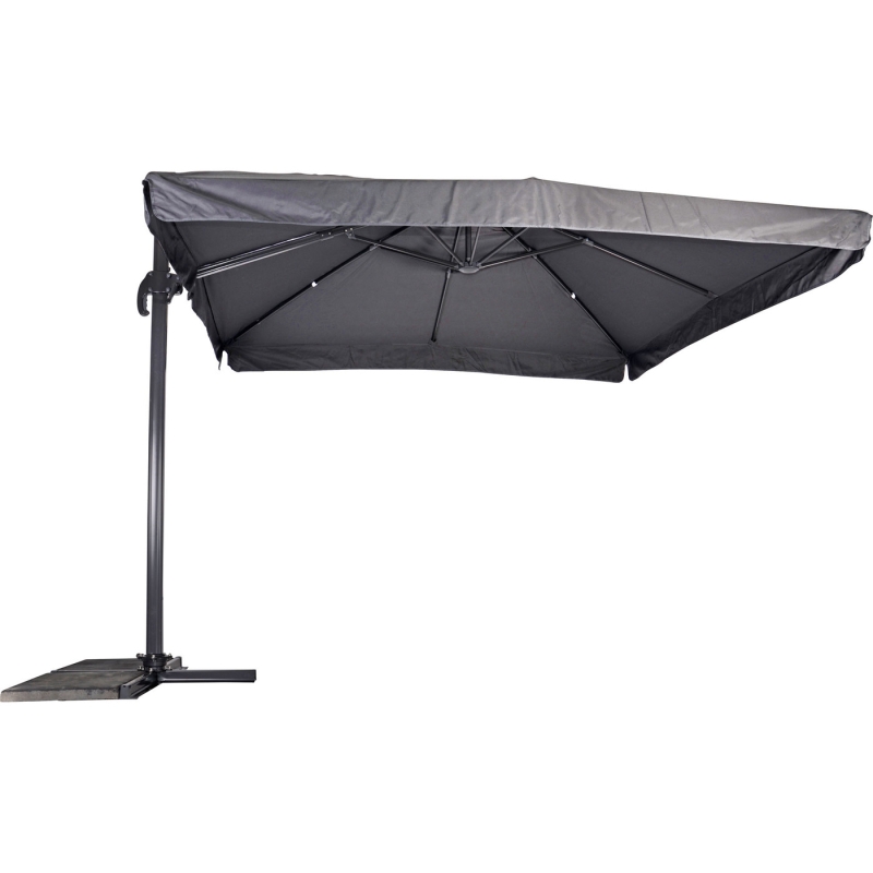 Lesli Living Zweefparasol Virgo Grijs 3x3Mtr