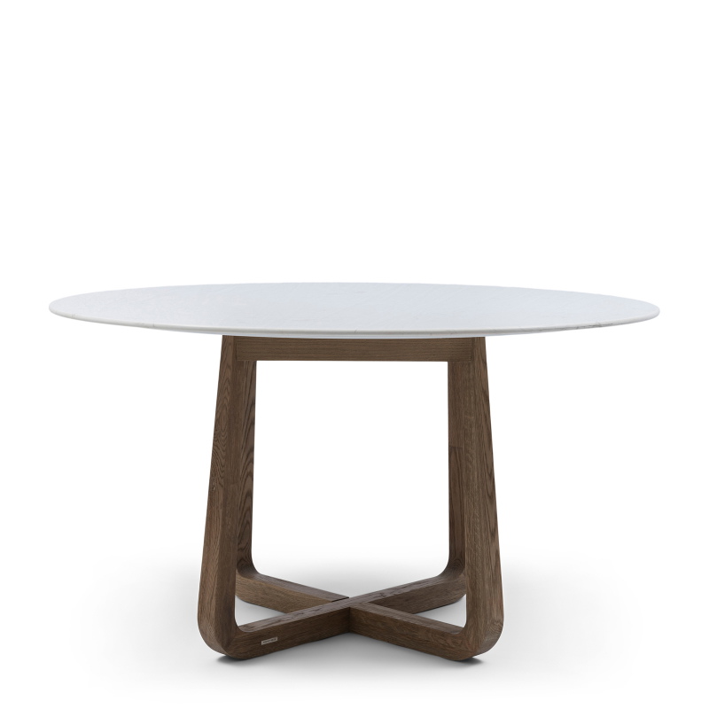 Rivièra Maison Eettafel Casone Marmer Wit Ø140cm