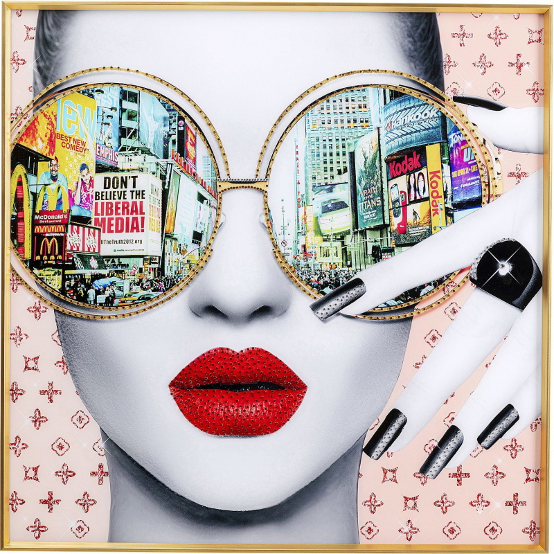 Kare Design Fotoschilderij Times Square View 80x80cm