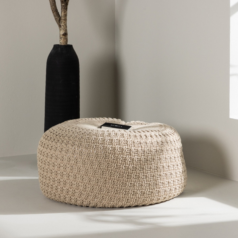 Fjôrd Poef Sam Rond ⌀60cm Beige