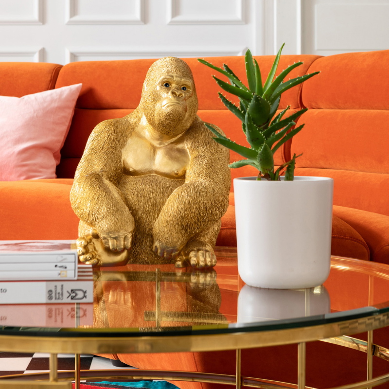 Kare Design Beeld Gorilla Side Goud M