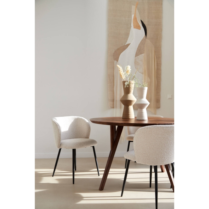 Light & Living Eettafel Quenza Acaciahout Donkerbruin Ø140cm