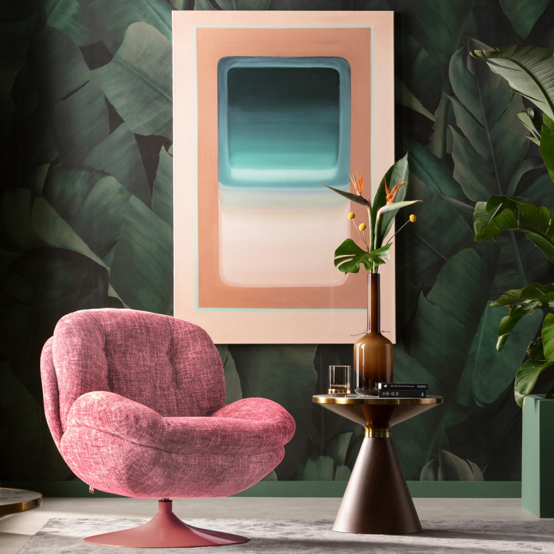 Kare Design Draaifauteuil Cosy Roze