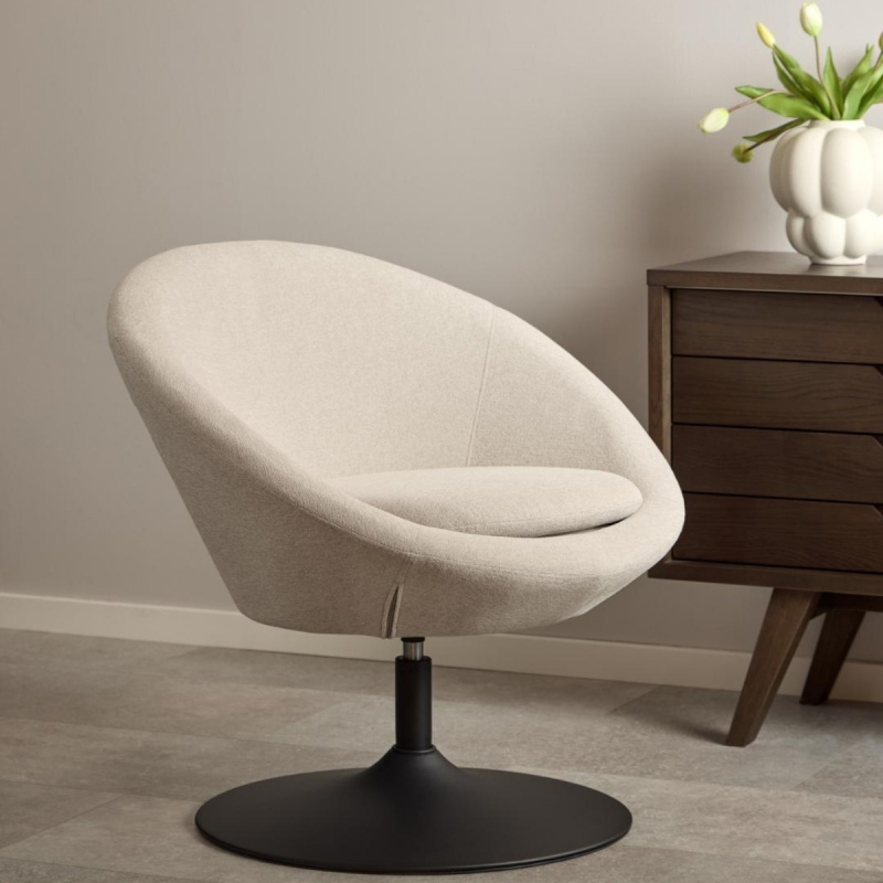 Fauteuil Eva Draaibaar Beige - Giga Living