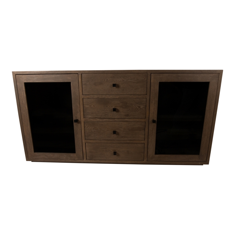 PTMD Dressoir Armarium Eikenhout Donkerbruin 180cm