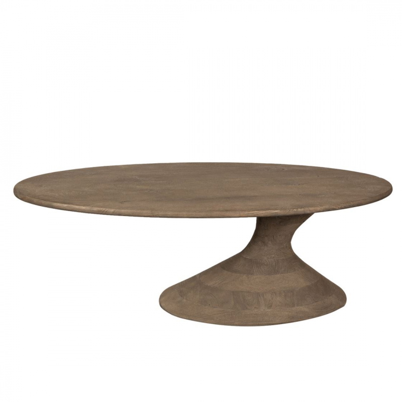 PTMD Salontafel Nemo Grijs Mangohout Ovaal 150cm