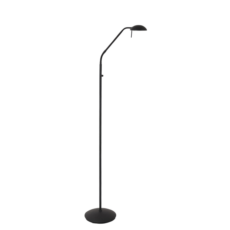 Mexlite Vloerlamp Biron 1-Lichts Zwart