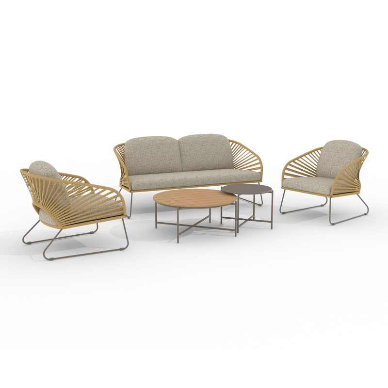 House Nordic Lounge Set Novella Staal Beige/Zand