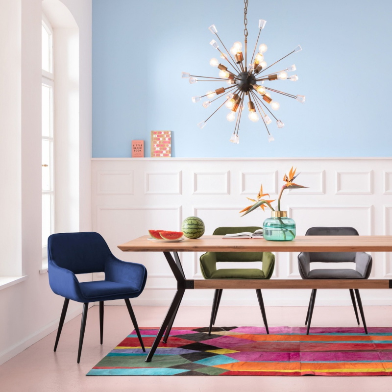 Kare Design Eetkamerstoel San Francisco Blauw