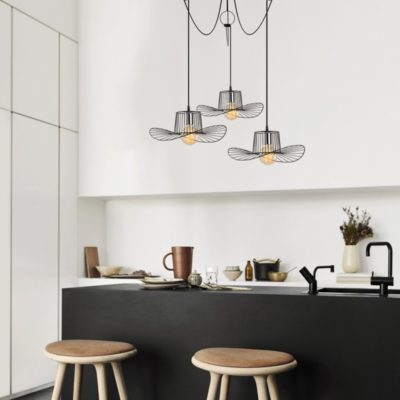 Hanglamp Tel Hat 3-Lichts Zwart