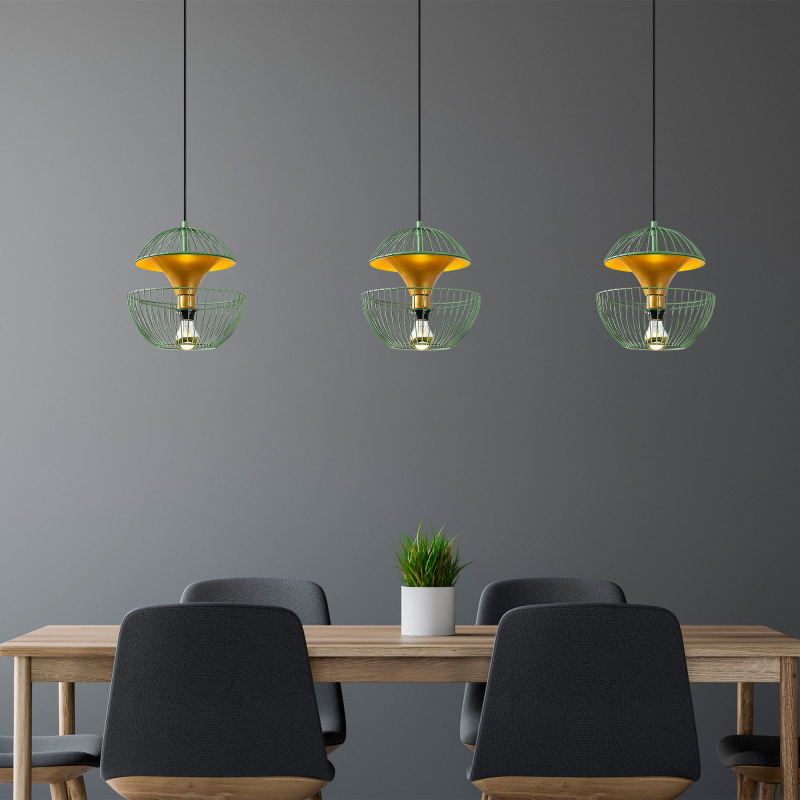 Hanglamp Telmander Groen/Goud