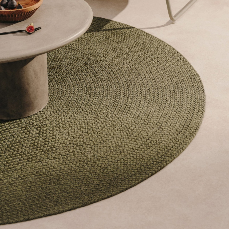 Kave Home Vloerkleed Despas Groen Rond Ø200cm