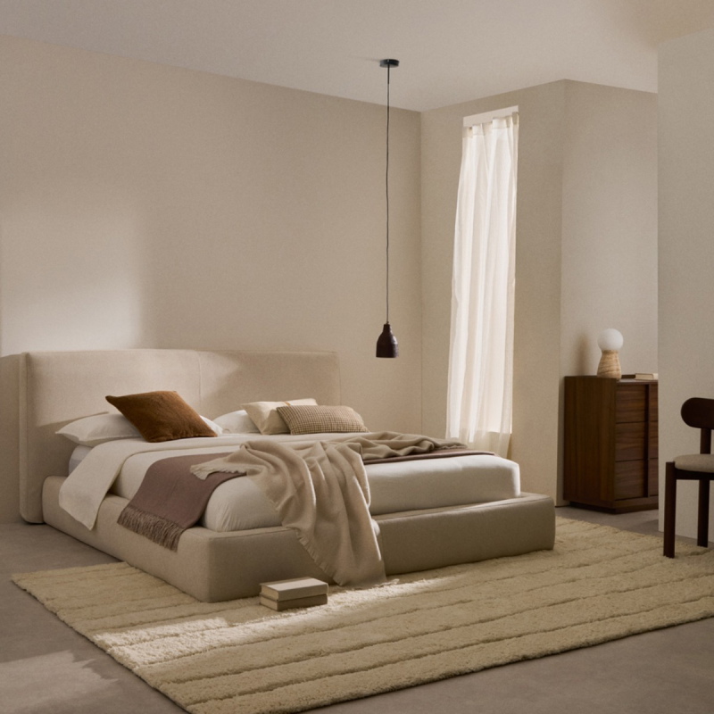 Kave Home Bed Blok Beige 180x200cm