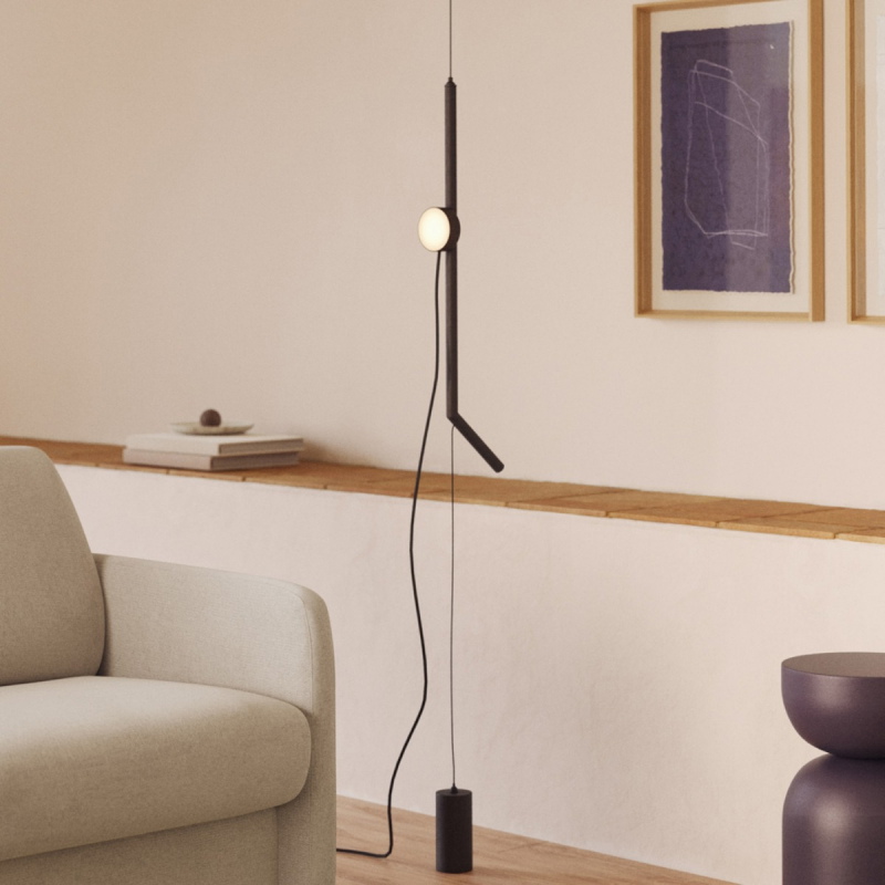 Kave Home Lamp Orey Zwart met Verplaatsbare Spot